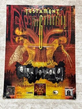 Testament The Gathering Signed Promo Poster Band HAND SIGNED AUTOGRAPHED